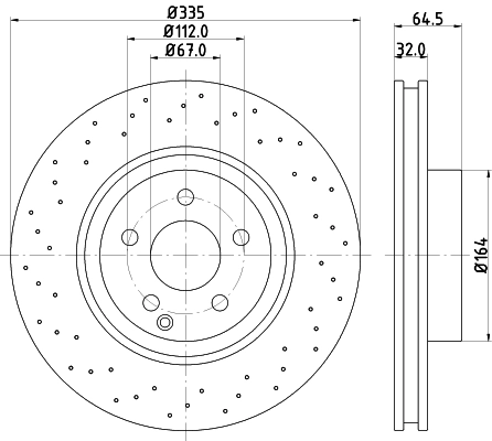 8DD355115011 HELLA Гальмо дискове переднє