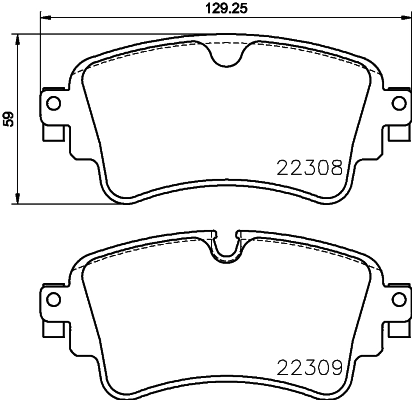 8DB355024791 HELLA Колодки гальмівні задні, дискові