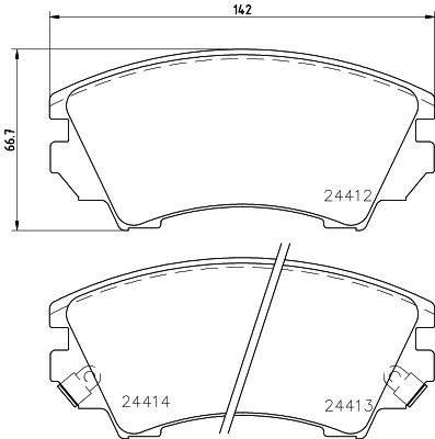 8DB355013041 HELLA Передні гальмівні колодки