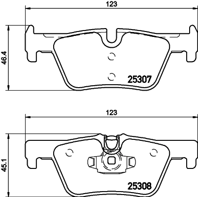 8DB355019971 HELLA Колодки гальмівні задні, дискові