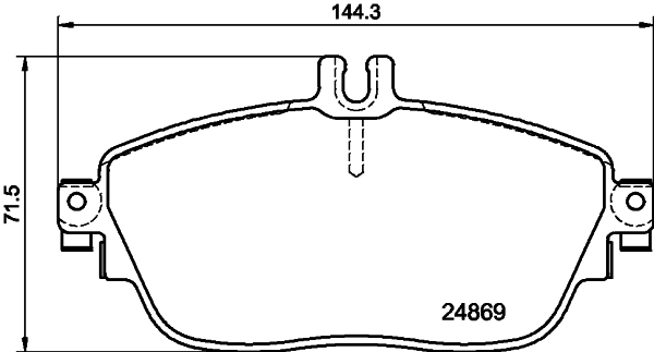 8DB355019721 HELLA Передні гальмівні колодки