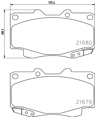 8DB355013481 HELLA Передні гальмівні колодки