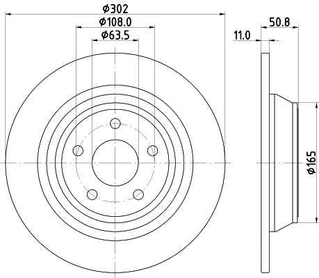 8DD355122451 HELLA Дискові гальма