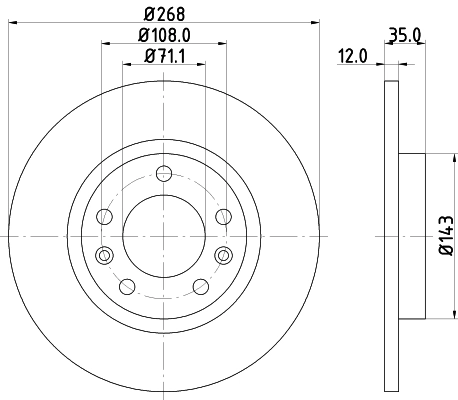 8DD355120491 HELLA Дискові гальма