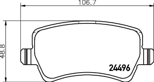 8DB355025401 HELLA Колодки гальмівні задні, дискові
