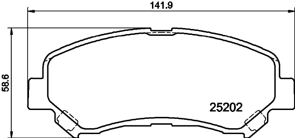 8DB355015911 HELLA Передні гальмівні колодки
