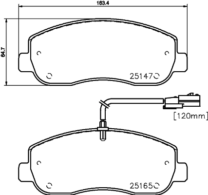 8DB355015291 HELLA Передні гальмівні колодки