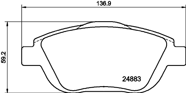 8DB355014551 HELLA Передні гальмівні колодки