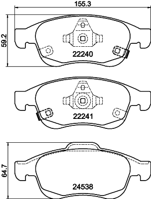 Передні тормозні колодки 0077368048 Fiat/Alfa/Lancia