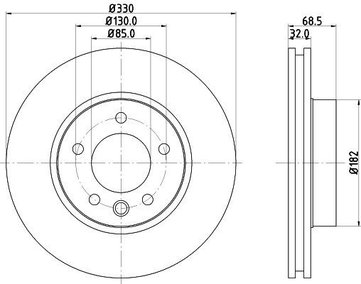 8DD355109741 HELLA Гальмо дискове переднє