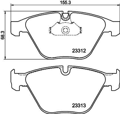 8DB355015391 HELLA Передні гальмівні колодки