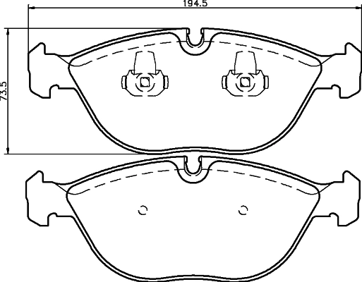 8DB355008261 HELLA Передні гальмівні колодки