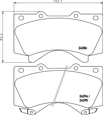 8DB355013151 HELLA Передні гальмівні колодки