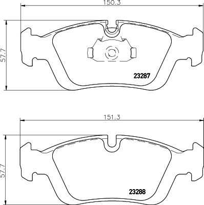 8DB355008741 HELLA Передні гальмівні колодки