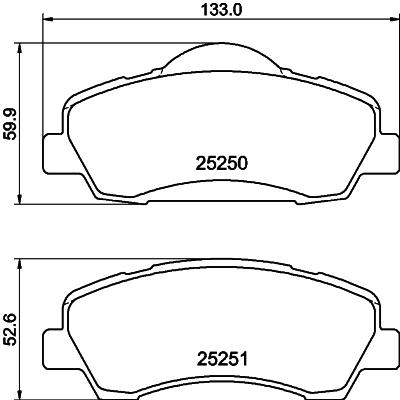 Купити 8DB355040561 HELLA Колодки гальмівні передні, дискові