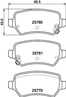 Задні дискові колодки VALEO 302410
