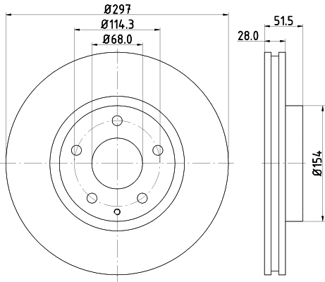 8DD355119581 HELLA Гальмо дискове переднє