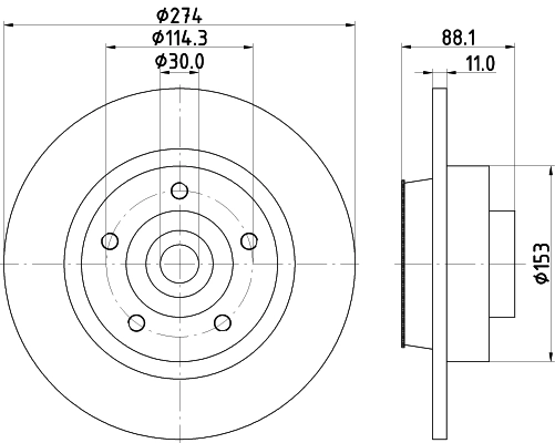 8DD355117351 HELLA Дискові гальма