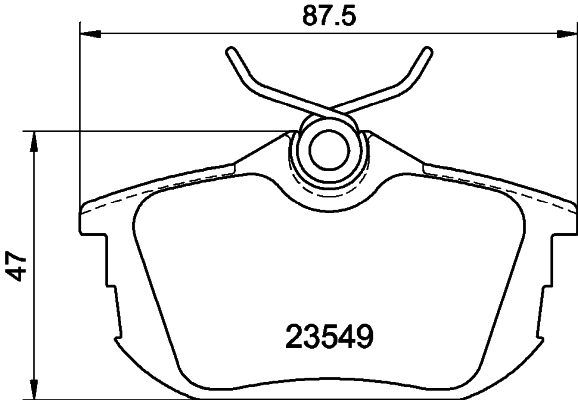 8DB355018271 HELLA Колодки гальмівні задні, дискові