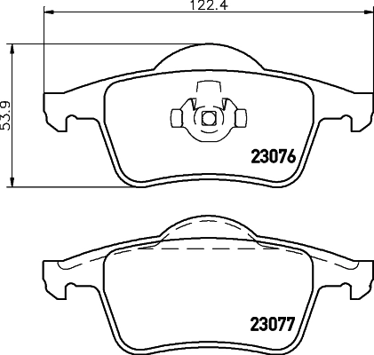 8DB355008871 HELLA Колодки гальмівні задні, дискові