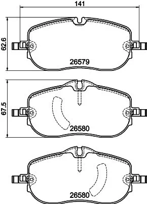 Гальмівні колодки Mercedes A000420300364 ціна, від 63.72 USD
