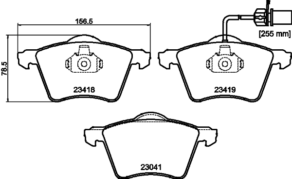 8DB355010631 HELLA Передні гальмівні колодки