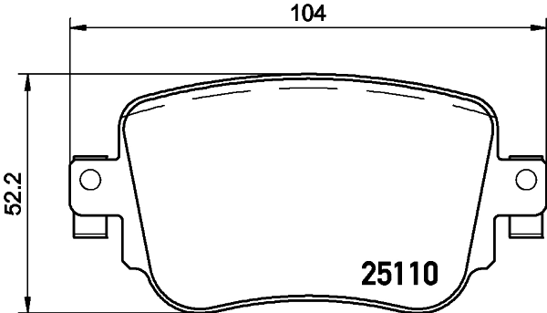 8DB355021291 HELLA Колодки гальмівні задні, дискові