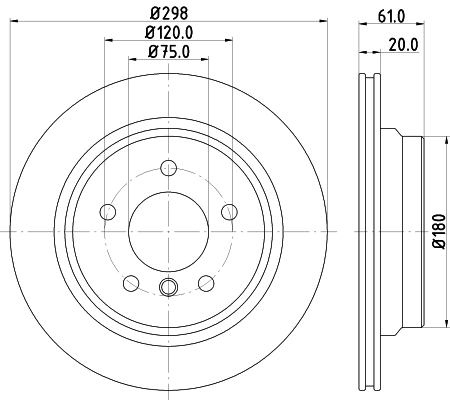 8DD355104611 HELLA Дискові гальма
