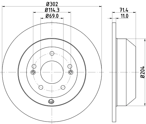 8DD355116871 HELLA Дискові гальма