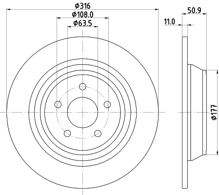 8DD355126581 HELLA Дискові гальма