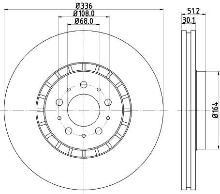 8DD355110591 HELLA Гальмо дискове переднє