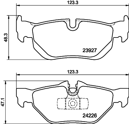 8DB355011301 HELLA Колодки гальмівні задні, дискові