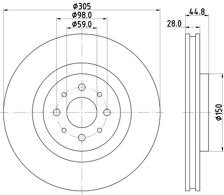 Гальмівні диски передні 51813785 Fiat/Alfa/Lancia