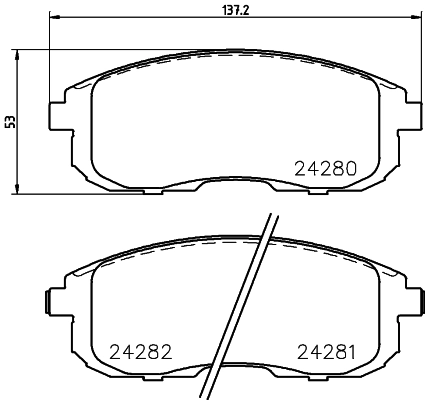 8DB355012901 HELLA Передні гальмівні колодки