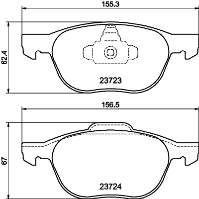 8DB355011191 HELLA Передні гальмівні колодки