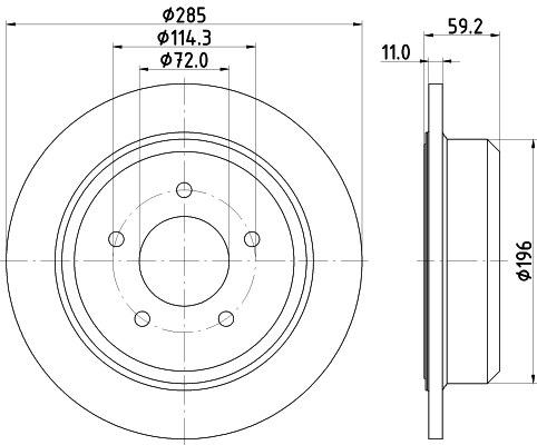 8DD355114801 HELLA Дискові гальма