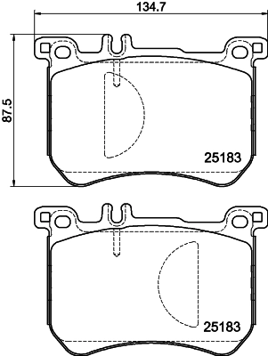 Передні тормозні колодки A000420270564 Mercedes