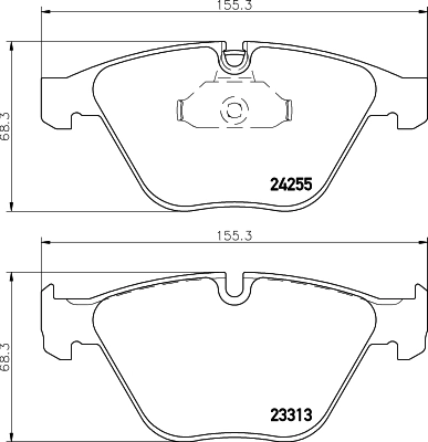 8DB355013931 HELLA Передні гальмівні колодки