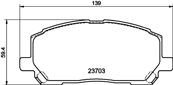 8DB355011161 HELLA Передні гальмівні колодки