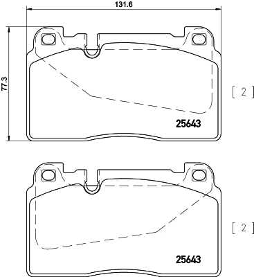 8DB355020251 HELLA Передні гальмівні колодки