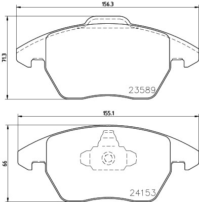 8DB355011811 HELLA Передні гальмівні колодки
