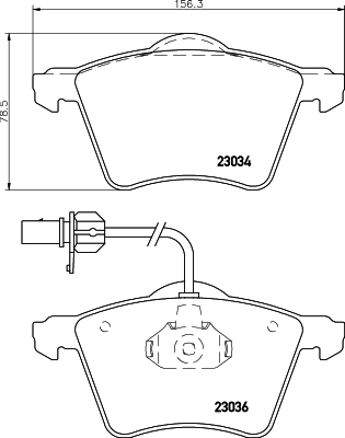 8DB355008771 HELLA Передні гальмівні колодки