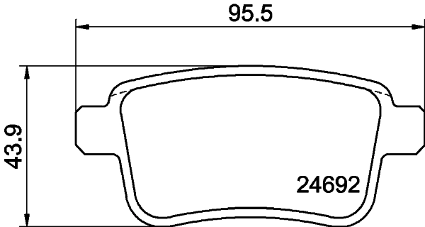 8DB355013971 HELLA Колодки гальмівні задні, дискові