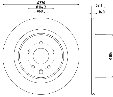 8DD355133291 HELLA Дискові гальма