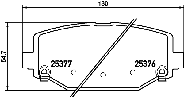 8DB355020311 HELLA Колодки гальмівні задні, дискові