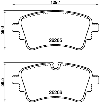 Купити 8DB355040941 HELLA Задні колодки