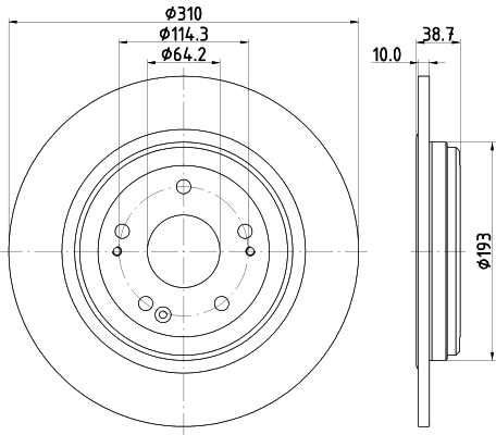 8DD355132231 HELLA Дискові гальма
