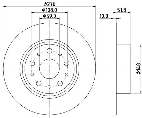 8DD355106381 HELLA Дискові гальма