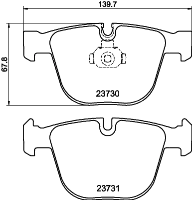 8DB355010751 HELLA Колодки гальмівні задні, дискові