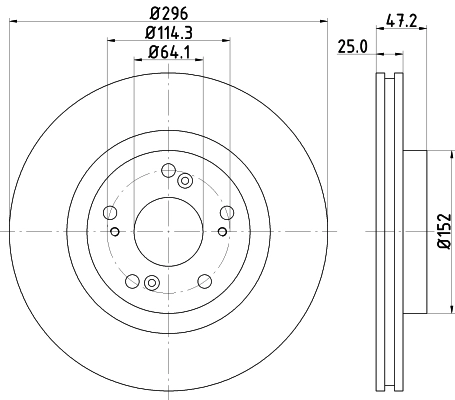8DD355116101 HELLA Гальмо дискове переднє